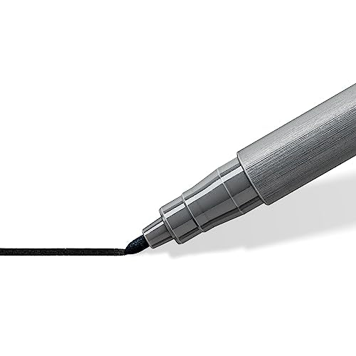 Staedtler Pigment Arts Pens - Intense Black, Assorted Tip, Set of 4
