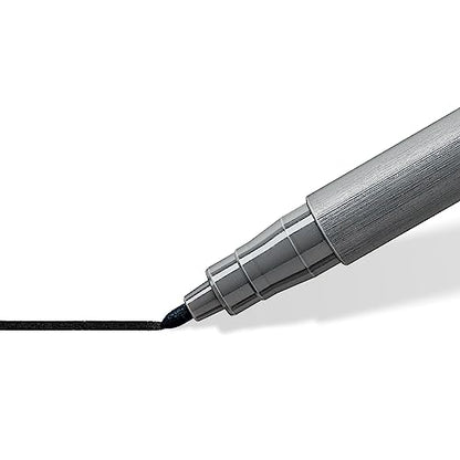 Staedtler Pigment Arts Pens - Intense Black, Assorted Tip, Set of 4