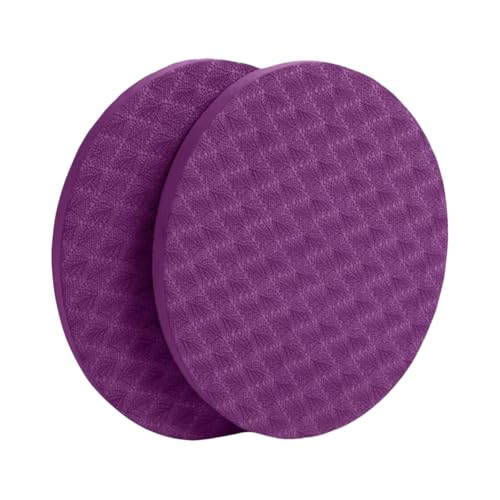 Yoga Knee Guard 2 pieces, foam Pilates Knee Guard Yoga Knee Guard Support Round Pads Anti slip Fitness Anti slip Pads. Suitable for offices, homes, knees, elbows, wrists, and hands - color: Purple