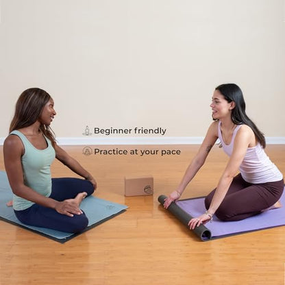Cork Yoga Blocks 2 Pack – High Density Natural Cork Blocks for Yoga, Pilates, Stretching, Balance & Flexibility