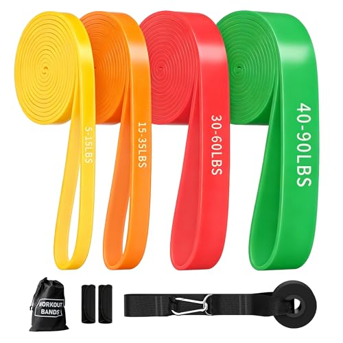 Exercise Bands, Resistance Bands for Working Out, Workout Bands, Pull up Assist Bands, Stretch Bands for Exercise at Home/Gym -Afu - color: 8 set