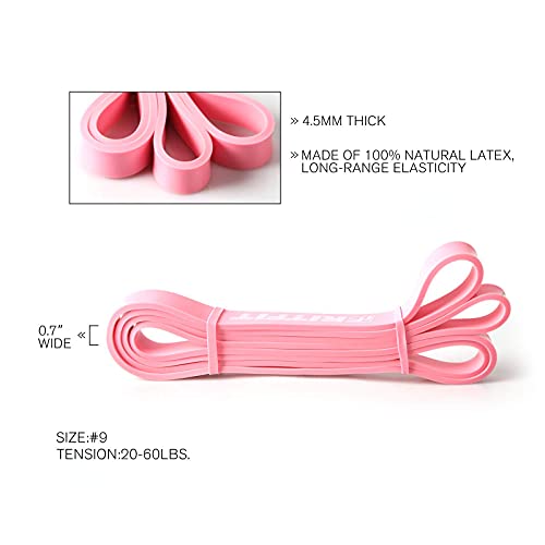 RitFit Pull Up Assist Band in Natural Latex for Stretching and Mobility - color: Pink
