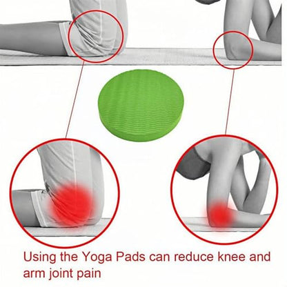 2-piece set yoga knee pads and exercise mats - super thick anti slip support for thick boards, gardening, push ups, knees, Pilates, and floor exercises - knees, elbows, wrists - color: green