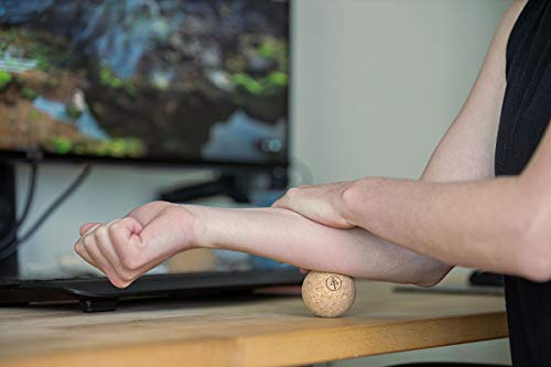 Travel Cork Massage Ball | Lightweight, Sustainable Alternative to Lacrosse Ball for Muscle Pain Relief (1.9 Inch (Pack of 1), Sanded Cork) - size: 1.9 Inch (Pack of 1)