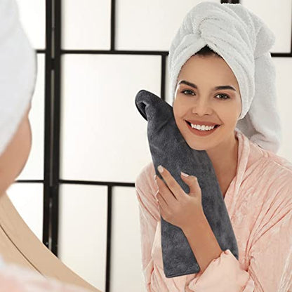 SINLAND Microfiber Hand Towels for Bathroom, 16 x 31 Inch, Grey, 3Pack - color: Dgreyx3
