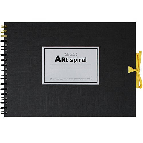 Maruman S311-05 F1 Art Spiral Sketchbook, Thick Drawing Paper, Black, 24 Sheets - color: Black, size: F1 (5.83" x 8.27")