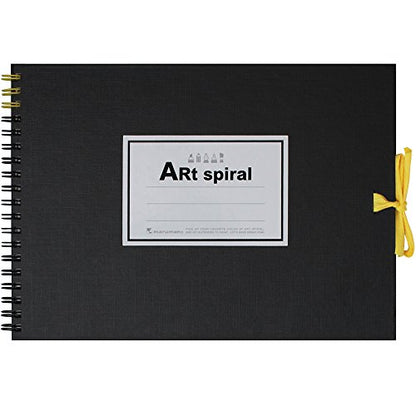 Maruman S311-05 F1 Art Spiral Sketchbook, Thick Drawing Paper, Black, 24 Sheets - color: Black, size: F1 (5.83" x 8.27")