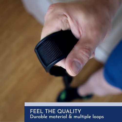 VMA 47” Leg Lifter Strap – Foldable Extra Long Strap with Loops for Hip or Knee Replacement Recovery, Mobility Aids and Equipment (2 Pack)
