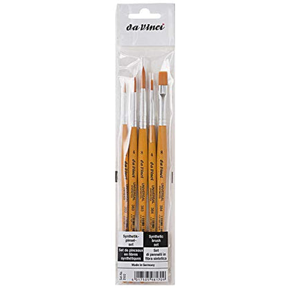 da Vinci Student Series 3502 Universal Student/Beginner Paint Brush Set, Synthetic with Lacquered Handle, 5 Brushes - style: 5 Brushes