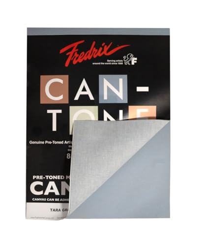 FREDRIX Creative Series Can-Tone Canvas Pad, Gray, 12" x 16" - color: Can-tone Canvas, size: 12" x 16"
