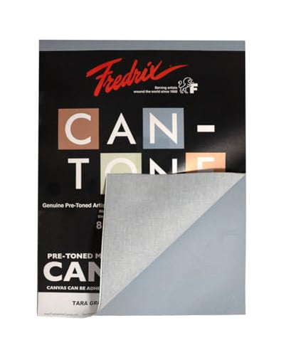 FREDRIX Creative Series Can-Tone Canvas Pad, Gray, 12" x 16" - color: Can-tone Canvas, size: 12" x 16"