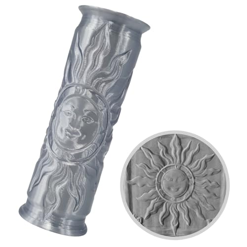 Pottery Clay Sun Texture Roller,Polymer Molding Art Hand Rollers Tools,Embossing Pattern Rolling Pins for DIY Crafts Making,Length about 4.1 Inches,Sun,1 Piece - color: Sun