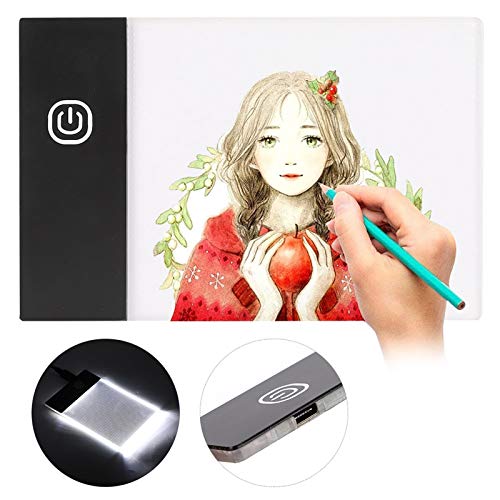 LED Light Box, Eye‑ A6 LED Light Pad Drawing LED Light Board Brightness Artcraft Tracing Flip Book Kit with Non‑Slip Backing, LED Copy Board Tablet