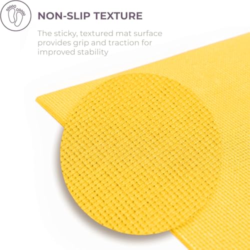 Voyage 5mm Studio Yoga Mats, 10 Pack, 72x24in | Extra Long, Anti-Tear Exercise Mats for Workout, Stretching, Fitness - Non Slip Gym Mats for Home, Schools and Studios - color: Yellow