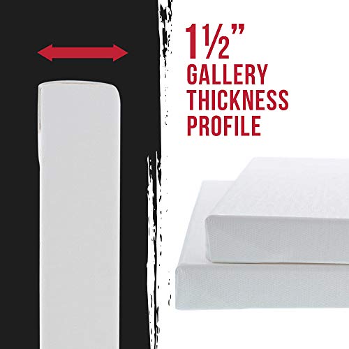 U.S. Art Supply X-Large Stretched Canvas for Painting 30x40 inch Gallery Depth 1-1/2" Thick, 2-Pack - 12oz Acrylic Gesso Triple Primed, Professional Artist Quality, 100% Cotton - Oil, Pouring Paint - size: 30" x 40"