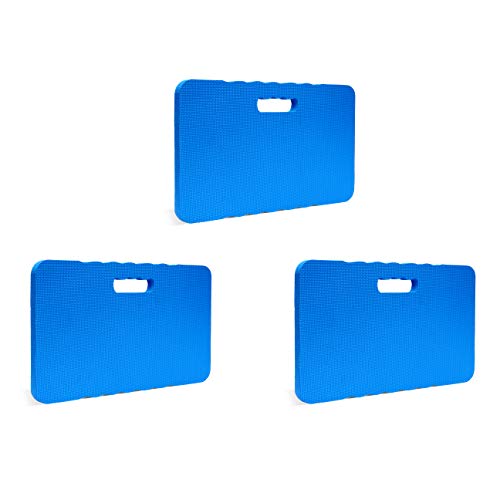 Gardzen 3-Pack Garden Kneeling Pad | EVA Foam Kneeler Pad for Gardening, Baby Bath, Yoga, Pilates, Exercise, 18" x 11" x 1", Blue - size: 18" x 11" x 1" - 3 Pack