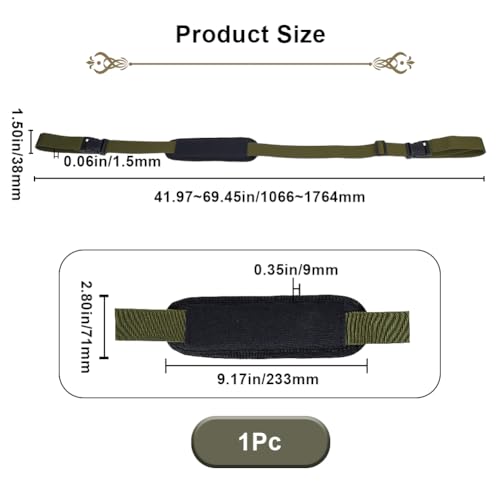 GORGECRAFT Adjustable Carrying Strap Beach Chair Backpack Anti-Slip Shoulder Carry Straps Replacement Universal for Foldable Bikes Scooter Camping Backpacking Picnics Outdoor Olive Green 106-176cm - color: Dark Olive Green