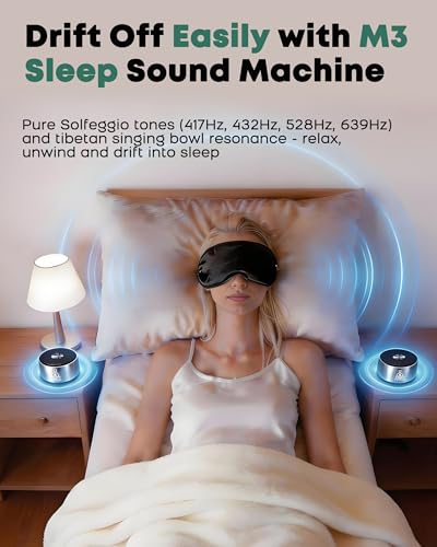 Sound Frequency Instruments, Meditation Tone TWS Machine- Solfeggio Bath Device for Yoga, Mindfulness, Singing Therapy System of Chakra Relaxation and Stress 5 Tones, 3 Timer Modes - color: Black