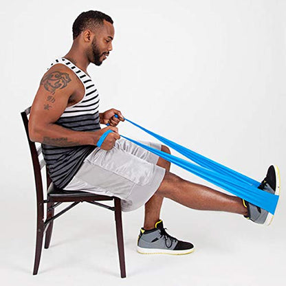 Pack of 3 Latex-Free Norco Rainbow Resistance Bands Set. Multi-Pack Includes Levels 1-3 (Light - Heavy). No Powder, No Odor. 5 Ft. Single Lengths for Rehab, Physical Therapy, Home or Gym Exercise.