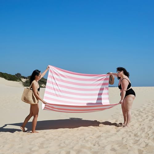 Dock & Bay Quick Dry Beach Towel - Cabana - Malibu Pink, Double Extra Large - color: Cabana Light - Malibu Pink, size: Double Extra Large (180x200cm, 70x78")