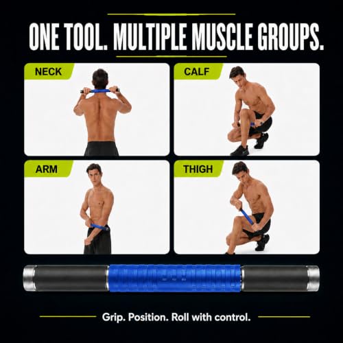 Muscle Roller Massage Stick for Legs Massager Roller-Calf Roller Deep Tissue Release Muscle Soreness, Trigger Points for Legs, Neck, Calves, Thighs, Shins, Back (Blue) - color: Blue