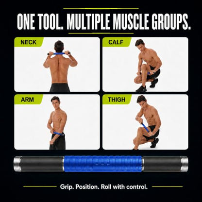 Muscle Roller Massage Stick for Legs Massager Roller-Calf Roller Deep Tissue Release Muscle Soreness, Trigger Points for Legs, Neck, Calves, Thighs, Shins, Back (Blue) - color: Blue