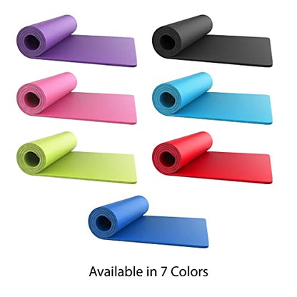 Foam Sleeping Pad - Lightweight Mat for Camping, Cots, Tents, Backpacking, and Yoga - Non-Slip and Waterproof with Handle by Wakeman - color: Black