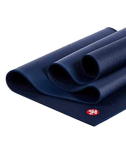 Manduka PROlite Yoga Mat 4.7mm | Lifetime Durability | Hygienic Construction | Teacher Approved - color: Midnight, size: 79" x 24"
