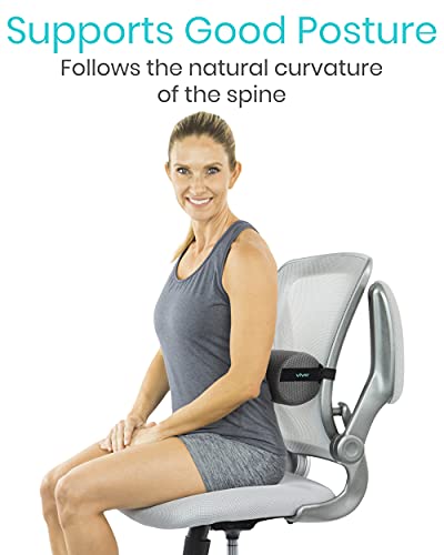 Vive Lumbar Roll Pillow for Lower Back Pain - Low Back Support Cushion for Office Chair, Car, Driving, Desk Computer - Ergonomic Portable Cervical Bolster for Thoracic Low Rest Posture Corrector(Firm) - style: Semi-Firm