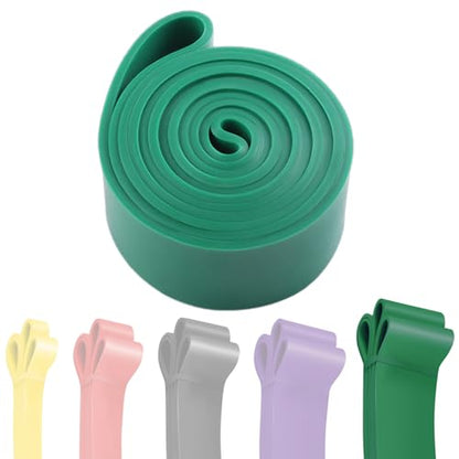 Resistance Stretch Loop Bands for Assisted Pull Ups and Power Lifting Workout Exercise - color: 50-125Ibs Green