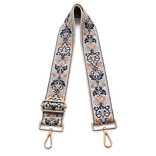 S-Jacorry Purse Strap Replacement Crossbody Wide Shoulder Strap Adjustable Canvas Straps Handbag Strap Replacement Belts - color: Gold Buckel-431