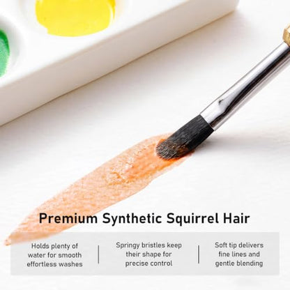3pcs Dual-Tip Travel Watercolor Brushes Set
