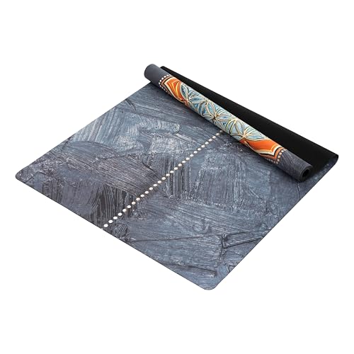 Yvonne Breeze Travel Yoga Mat – 1/16" (1.5mm) Thin, Lightweight, Foldable & Non-Slip – Natural Rubber & Suede – Portable & Eco-Friendly for Hot Yoga, Pilates & Fitness + Free Carrying Strap