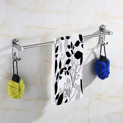 Pehede Leaf Hand Towel Repeat Black and White Tree Leaves Soft Guest Face Bath Towel Bathroom Decorations Thin Kitchen Tea Dish Towels 15 x 30 inch - color: Leaf