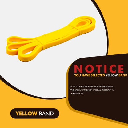 Draper's Strength Heavy Duty Resistance Stretch Loop Bands for Powerlifting Workout Exercise and Assisted Pull Ups - color: #01 Yellow
