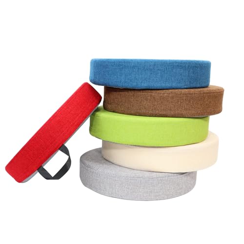 6 Pcs Flexible Floor Cushion for Classroom, Floor Cushions Easy to Clean and Carry,16''x16''x2'' Soft Cushion for Learning Sitting Daycare School Chair Yoga and Meditation (Linen) - color: Linen, size: 16 x 16 x 3 Inches
