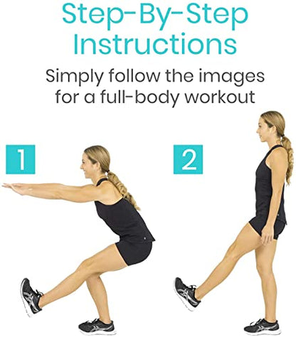 Vive Body Weight Exercise Poster - Workout for Home Gym Laminated Chart