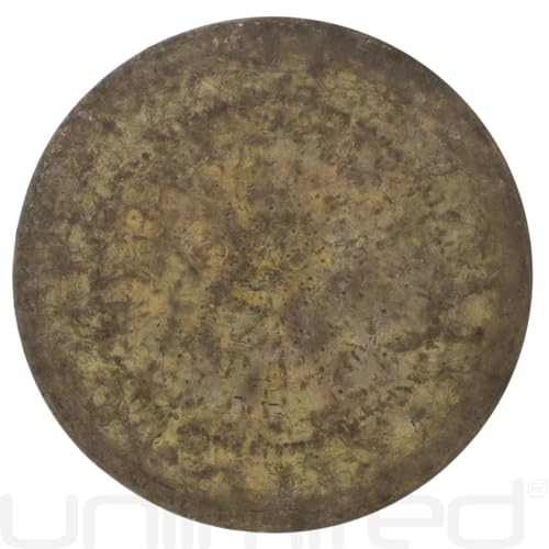Unlimited Atlantis Gongs - Includes Gong, Mallet & Rope/Unlathed Bronze Gong W/Ancient Look/For Sound Healing, Meditation, & Yoga - size: 16"