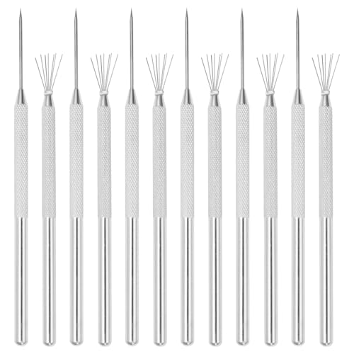 suiwotin Precision Clay Needle Tool Set for Detailing | 12pcs, Sculpture Pin & Texture Needle, Sculpting Tools for Fine Ceramics, Polymer Clay & Miniature