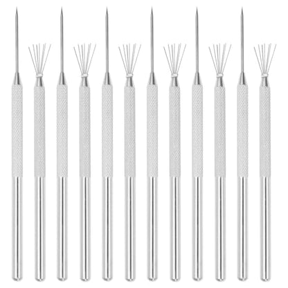 suiwotin Precision Clay Needle Tool Set for Detailing | 12pcs, Sculpture Pin & Texture Needle, Sculpting Tools for Fine Ceramics, Polymer Clay & Miniature