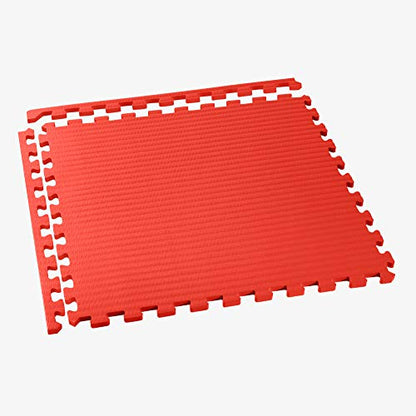 We Sell Mats 1 Inch Thick Martial Arts EVA Foam Exercise Mat, Tatami Pattern, Interlocking Floor Tiles for Home Gym, MMA, Anti-Fatigue Mats, 24 in x 24 in - size: 24 Square Feet (6 Tiles)