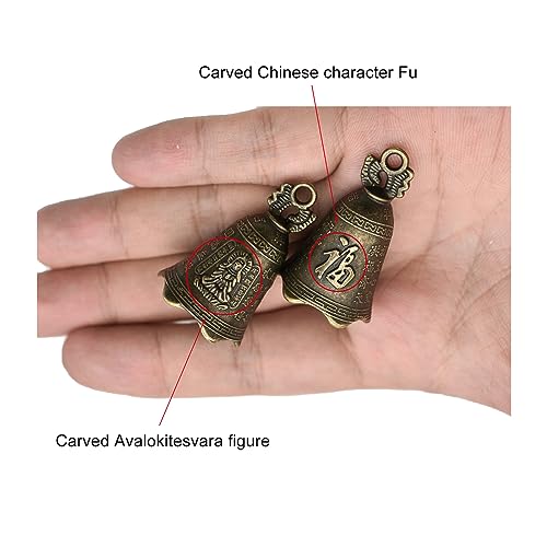 20Pcs Small Bronze Feng Shui Bell Brass Bells for DIY Wind Chimes