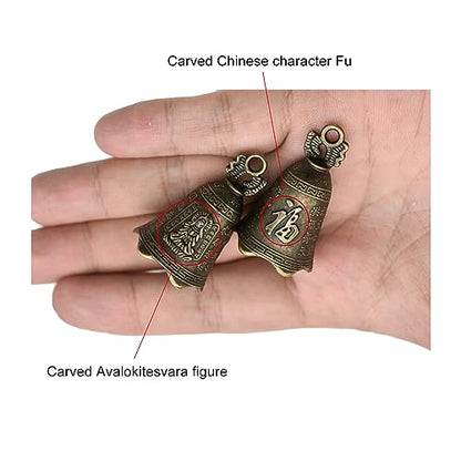 20Pcs Small Bronze Feng Shui Bell Brass Bells for DIY Wind Chimes
