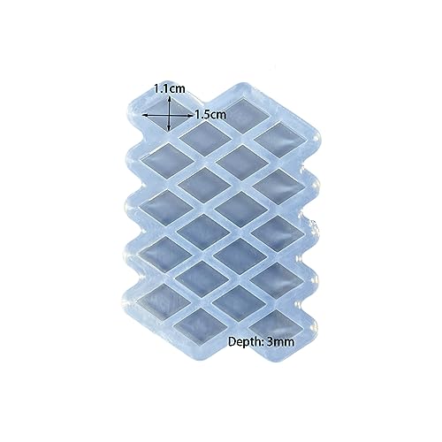 Mini Rhombus Shape Earring Molds Small Resin Mold Silicone Mold for DIY Earrings, Ear Studs, Pendant, Jewelry Making Crafts, Chocolate Mold for Cake Candy - color: Mini Rhombus Shape