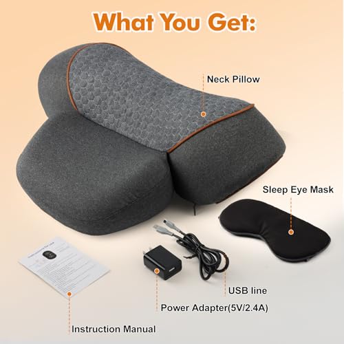 3 in 1 Heated Neck Massage Pillow Support for Neck Hump
