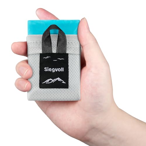 Pocket Picnic Blanket, Small Picnic Blanket 43x55" 2.54 oz Blue for 1-2 - color: Blue (Grey Pack), size: 43x55″