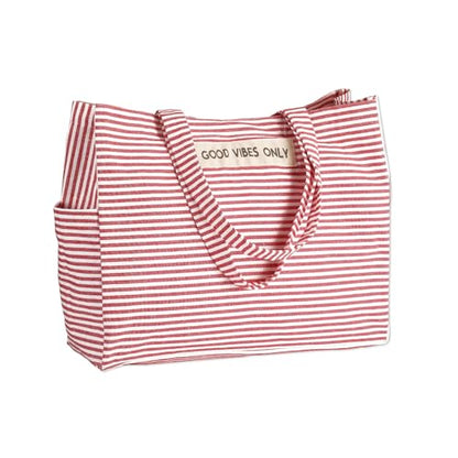 Folkulture Beach Bags for Women, Waterproof, Beach Must Haves -17x14 inch - color: Red