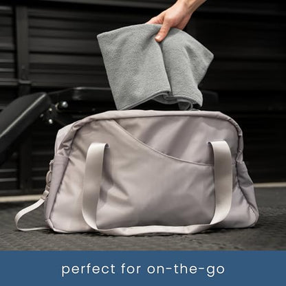 S&T INC. Microfiber Gym Towels, 6 Pack, 16" x 27" | Absorbent and Lightweight, Quick-Dry, Compact for Gym Bag, Yoga and Travel, Machine Washable - color: Grey