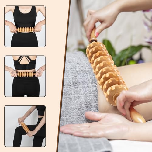 KintKita Wood Therapy Massage Tool 6 in 1,Lymphatic Drainage Massager Maderoterapia Kit Professional Body Cellulite Massager for Body Sculpting,Contouring,Relief Muscle,Anti-Cellulite