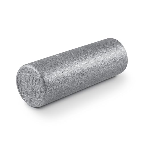 OPTP Silver AXIS Moderately Firm Foam Roller – Round, Silver, 18" x 6" | Moderate density for sports medicine, physical therapy, Pilates, yoga, trigger point myofascial release, Heat-molded EPP foam - size: 18" x 6" Round